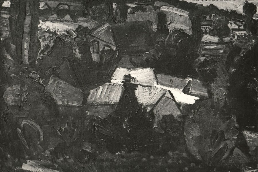 Vašíček, Černá krajina, 1952, 62×74 cm.